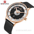 NAVIFORCE 3007 comércio exterior nova personalidade da moda relógio relógio de quartzo de malha de aço inoxidável
